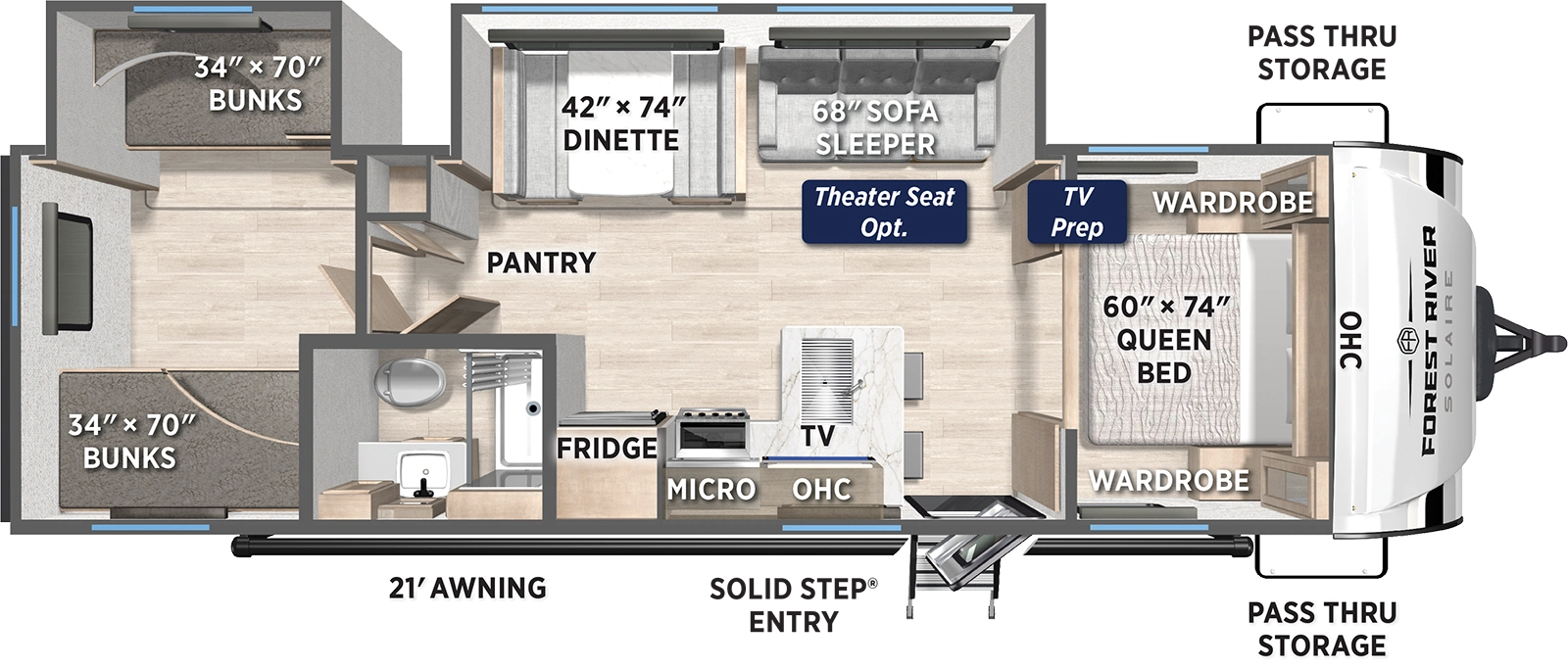 Solaire 302BHS Floorplan